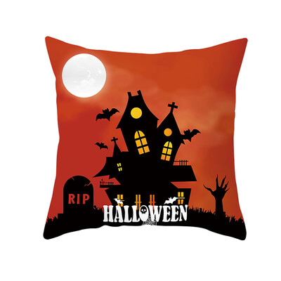 

〖Follure〗Halloween Ghost Witch Pumpkin Throw Pillow Case Magical Cat Cushion Cover Decor