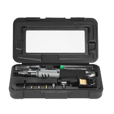 

10 in 1 Professional Butane Gas Soldering Iron Set 26ml Welding Kit Torch HS-1115K