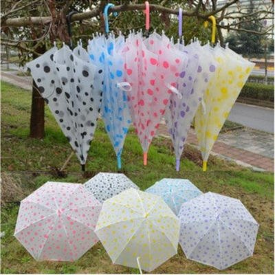 

Clear See Through Dome Umbrella Ladies Transparent Walking Rain Brolly Wedding