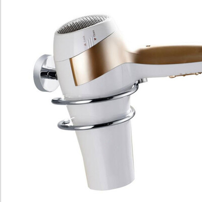 

Stainless Steel Wall Mount Spiral Hair Dryer Blower Holder Rack Bathroom Storage Organizer Shelf Hair Care Tools