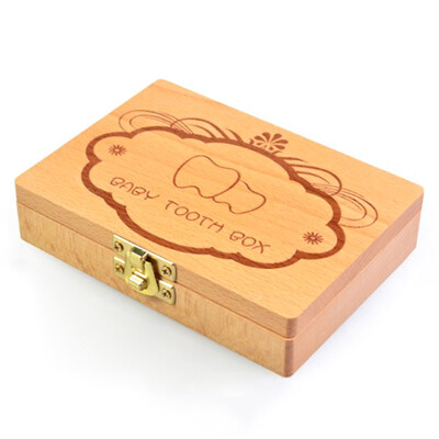 

Baby Tooth Box Milk Teeth Fetal Hair Wooden Storage Box Environmental Protection Tooth Box Creative Birthday Gift