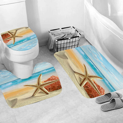 

Gobestart 3pcs Non-Slip Fish Scale Bath Mat Bathroom Kitchen Carpet Doormats Decor