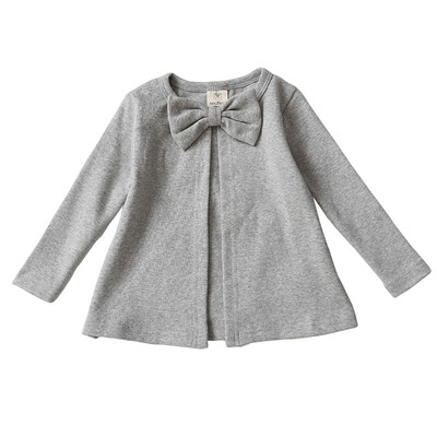 

Baby Boys Girls Autumn Knitted Round Neck Button Leisure Cardigan Jacket Coat Baby Pure Cotton Bow Tow Decoration