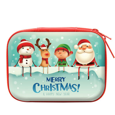 

Merry Christmas Coin Purse Kids Mini Square Christmas Gift bag For SD Card Earphone Key Wallet Earphone Bag Box