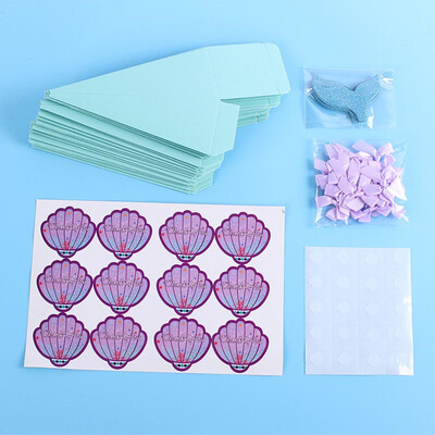 

20 pcs Under The Sea Party Candy Boxes Little Mermaid Party Supplies Theme Mermaid DIY Gift Box For Kids Birthday Favor