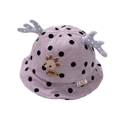 

Baby Cap Polka Dot Cartoon Printing Hat Kid Toddler Cute Bucket Cap Infant Gift
