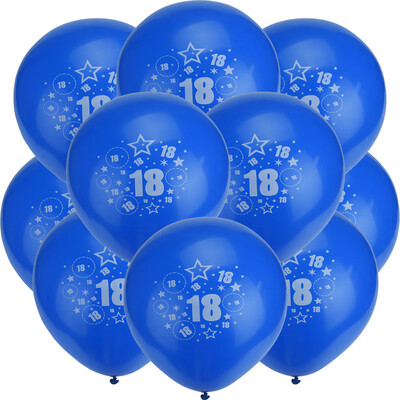 

Toponeto 10Pcs Light Blue And Blue Latex Balloons Age 18 Birthday Anniversary Party Gifts