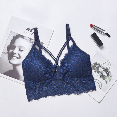 

Womens Padded Bras Lingerie Sleeveless Underwear Lace Flower Bra Vest Bustier Tank Tops Bralette Bra