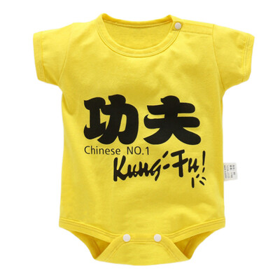 

7-8Infant Baby Girls Boys Letter Print Short Sleeve Rompers Bodysuit Jumpsuit Newborn Clothes