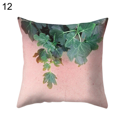 

Leaf Printed Square Cushion Cover Throw Pillow Case Car Home Sofa Decoration