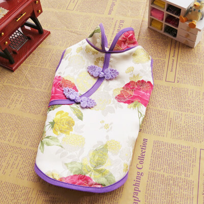 

Chinese Traditions Dog Dress For Summer Dogs Clothes Cheongsam Pet Cat Dress Tulle Dog Dresses For Small Medium Dogs