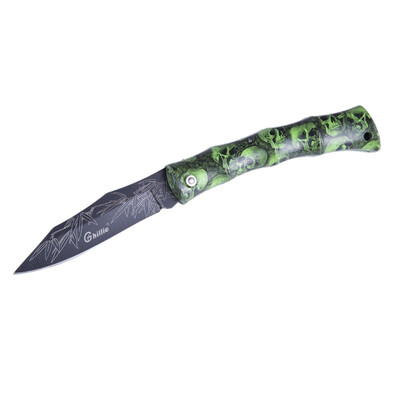 

knife folder outdoor folding Pocket Camping Survival Knifes Mini Blade Fruit Knife ABS Ghost Handle Skull Knife