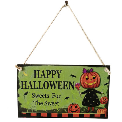 

Wooden Pumpkin Letter Halloween Hanging Door Decorations Wall Signs for Home School Office Party Decor Hanger Sign