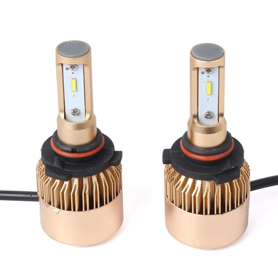 

9005 S2-TX-G Enhanced Edition PRO 2PCS Led Cob LED Chip Car Headlamp 36W 6500K White Light 8000LM Car Bulb Fog Light Gold