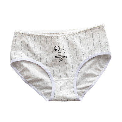 

Panties for women cotton strip letters printed underwear lingerie girl briefs female underpants cartoon panty