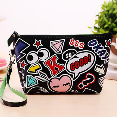 

PU Teavel Transparent Organizer Clear Makeup Cute Beautician Case Creative Large Capacity Waterproof Storage Bag Cosmetic Bag