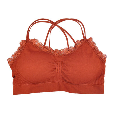 

One Piece Bra Seamless Chest Padded Small Straps Bras For Women Wire Free Comfort Underwear Women Sexy Lingerie Girls Top Bras