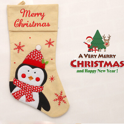 

Toponeto Candy Bag Christmas Gifts Tree Ornament Stocking Santa Claus Snowman Sock Decor