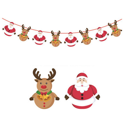 

Christmas Theme Series Pull Flag Household Cute Decoration Festive Party Supplies