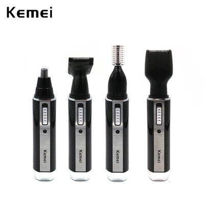 

Kemei 4 in 1 Men Electric Nose Ear Hair Trimmer clipper Rechargeable beard Eyebrow Shaver razor face hair removal eye trimmer