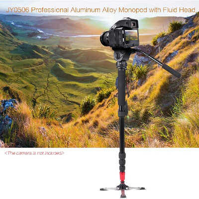 

JY0506 Professional Aluminum Alloy Monopod with Fluid Head for ILDC DSLR Camera Camcorder DV Pocket Camera Max Load Capacity 4kg