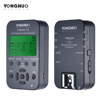 

YONGNUO YN622N-KIT Wireless Remote Control 100M I-TTL Flash Trigger Transceiver Pair Kit for Nikon D70 D80 D90 D200 D300 DSLRs