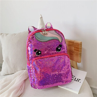 

Women Girls Unicorn Sequin Backpack Cute Cartoon School Bag Handbag Kids Bag