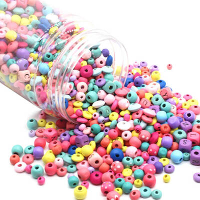 

Mixed Colorful Abacus Beads Children DIY Necklace Bracelet Accessories Wooden Manual Craft