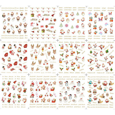 

ChristmasHalloweenNailStickerLovelyFlowerHeartCartoonGlitterToeWrapsDecorationsDecals