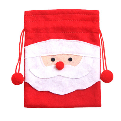 

Tailored Christmas Sled Shape Portable Candy Bag Cartoon Deer Pattern Apple pouch Snowman