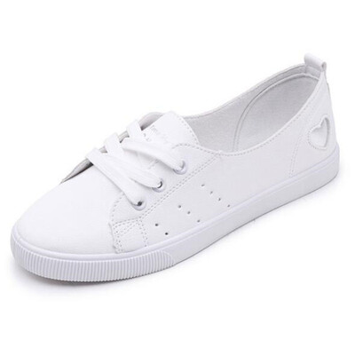 

2019 Women Sneakers Fashion totem Breathble Vulcanized Shoes Pu leather Platform Lace up Casual White Tenis Feminino D32