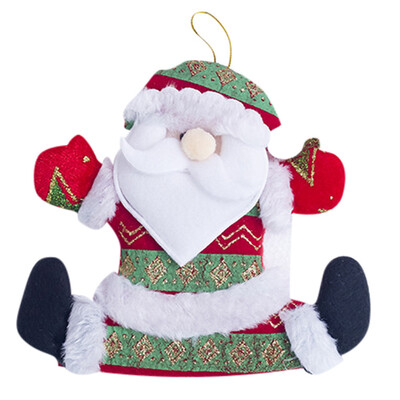 

Toponeto Christmas Ornament Santa Snowman Reindeer Toy Doll Hang Party Decoration