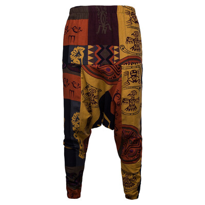 

Tailored Mens Wide Crotch Harem Cotton Linen Wide-legged Bloomers Baggy Cropped Trousers