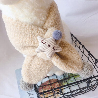 

Star Children Unisex Autumn Winter Fashion Casual All-match Warm Cute Plush Star Decoration Lambskin Scarf