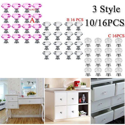 

1016 Pcs Dresser Cupboard Drawer Pull Handle Crystal Cabinet Handles Door Knobs