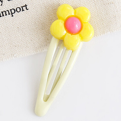 

Baby Hir Clip Girls Japanese Style Side Hair Clip Hollow Flower Geometric Water Drop Shape Colored Printed Girl Hair Clip