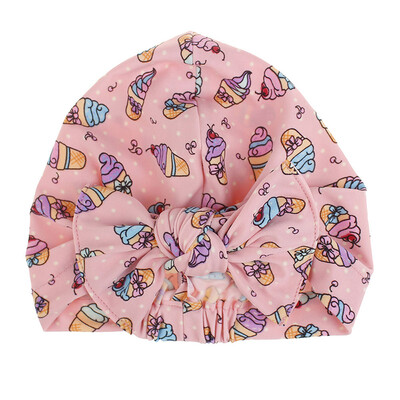 

Swimming Hats Girl Cartoon Print Bow Anti-slip Hat Children Headwear Sportswear Accessories