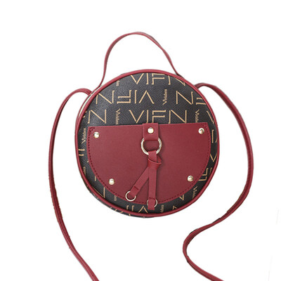 

Fashion Women Letter Color Block Bowknot Round Handbag Crossbody Shoulder Pouch