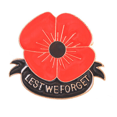 

Lest We Forget Enamel Poppy Brooches Pins Flowers Badge Brooch Jewelry Gifts For Remembrance Day