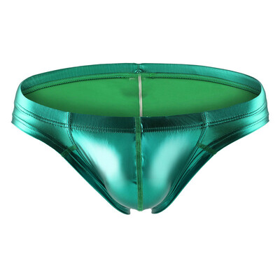 

Tailored Mens Fashion Patent Leather Gilded Underwear Triangle Briefs Sexy Underwear