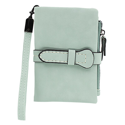 

Tailored Womens 2019 New Matte Zipper Short Wallet Multi-Function Mobile Phone Bag
