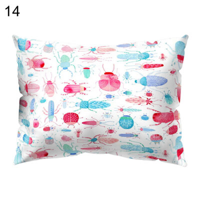 

Flower Plane Coffee Fruit Circle Pillow Case Cushion Cover Sofa Bed Car Decor