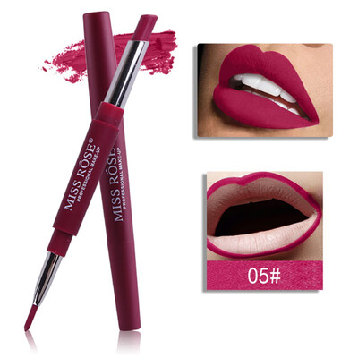 

High Quality Matte Lipstick Pencils Lips Batom Sexy Nude Color Cosmetics Pigments Double-end Waterproof Matte Lipstick Pen