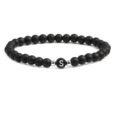 

Personalized A-Z Initial Beads Elasticity Bracelets Bangles For Women Valentines Day Gift Yoga Energy Jewelry Latest