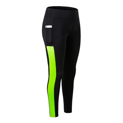 

Summer Stitching Mesh Cell Phone Pocket Pants Buttocks Self-Cultivation Fitness Female Pants D1