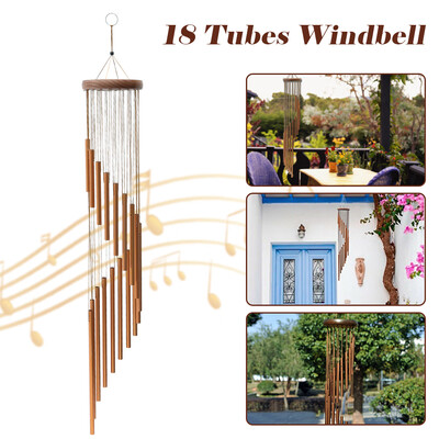 

metal-18 metal tube backgammon wind chimes-gold