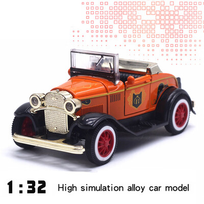 

High Simulation Retro Vintage Brazilian Vintage Classic Car Model 132 Alloy Pull Back Car Toys Boy Collection Model Kids Gift