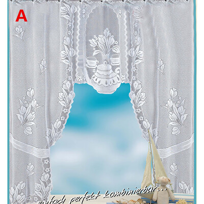 

Gobestart Vintage Style Lace Coffee Curtain Kitchen Curtain Vintage Style Window Scarf