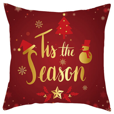 

Tailored Merry Christmas Short Plush Pillowcase Sofa Pad Set Home Decoration 18x18 Inch