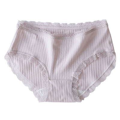 

Women Cotton Soft Briefs Sexy Lingerie Women Mid Rise Panties Underwear sexy lace Solid Color Breathable Briefs